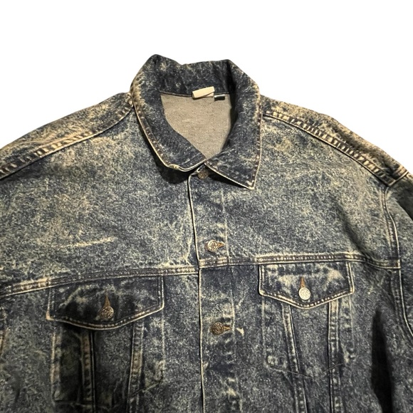 Vintage Grand‎ Casino Hinckley ACID WASH DENIM JACKET XL Made in USA Jean jacket - Picture 3 of 10